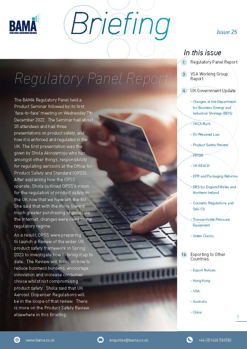 BAMA Briefing Issue 25